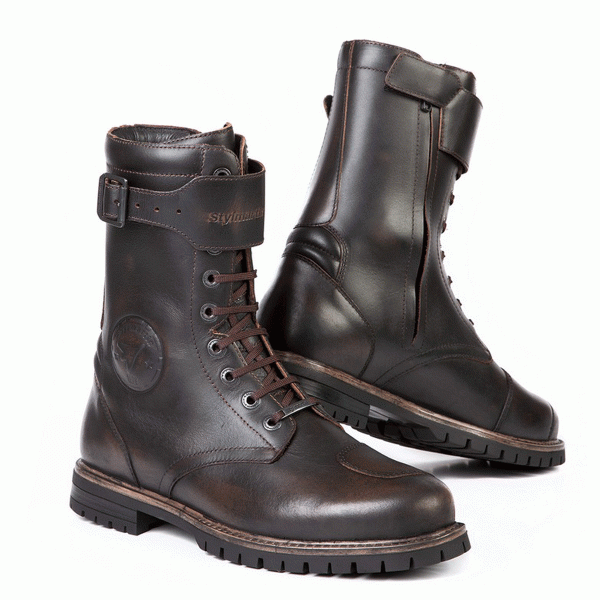 Stylmartin Rocket Waterproof Motorcycle Boots in Brown | Veloce Club