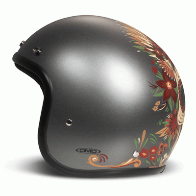 DMD Jet Retro Skull Open face Helmet | Veloce Club
