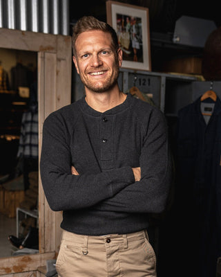 1936 Waffle Shirt Iron Grey - available at Veloce Club
