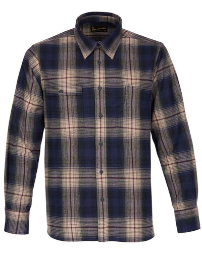 1937 Roamer Shirt blue beige check flannel