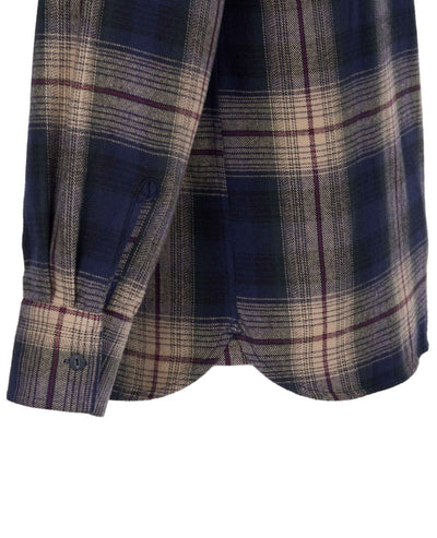 1937 Roamer Shirt blue beige check flannel