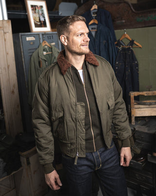 1943 C2 Sweater Olive - available at Veloce Club