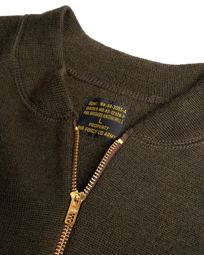 Pikes Brothers 1943 C2 Sweater Olive - available at Veloce Club