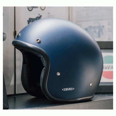 DMD Jet Retro Matt Deep Blue Open face Helmet | Veloce Club