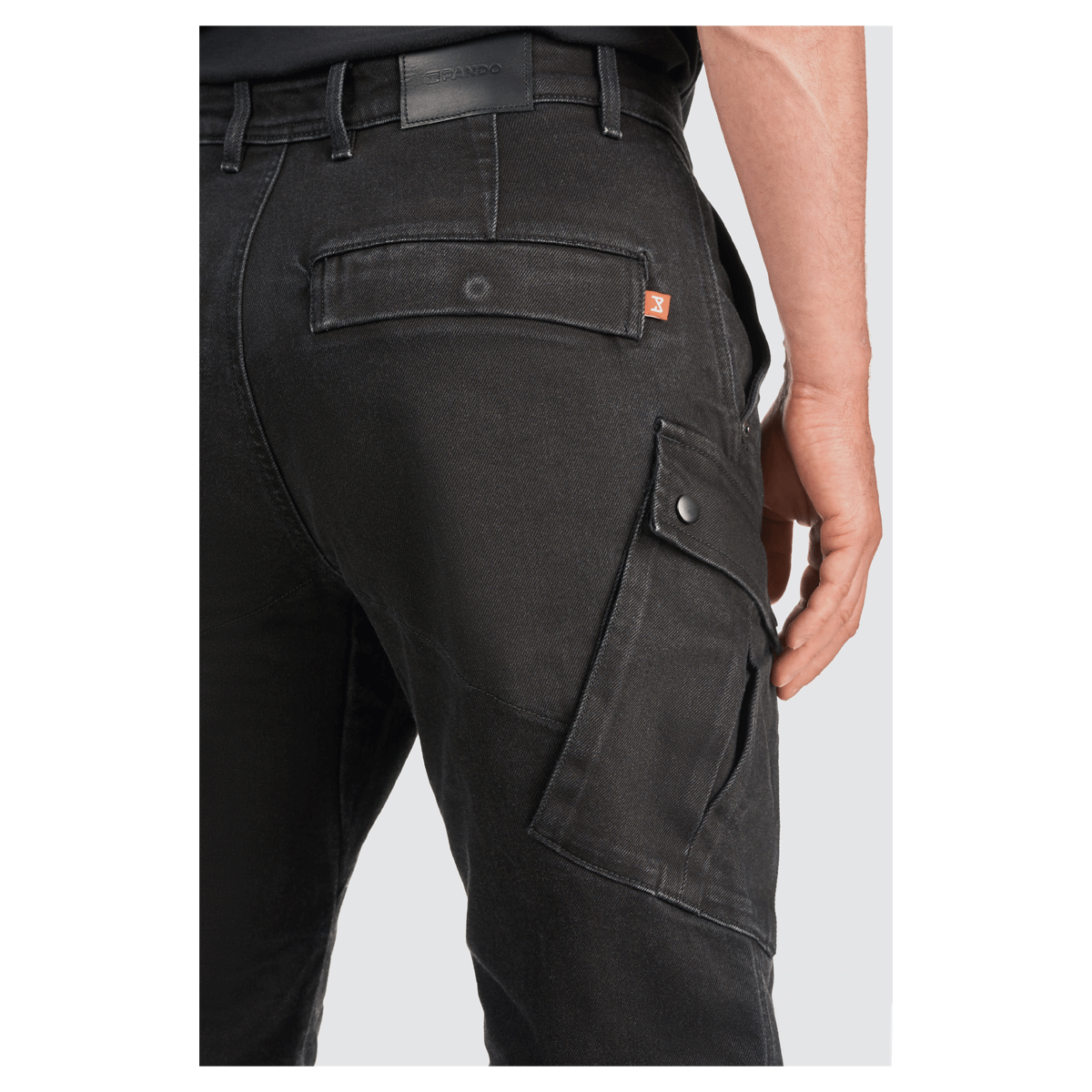 Pando Moto Mark AAA Cargo Pants in Black | Veloce Club