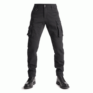Pando Moto Desert Cargo Jeans in Black