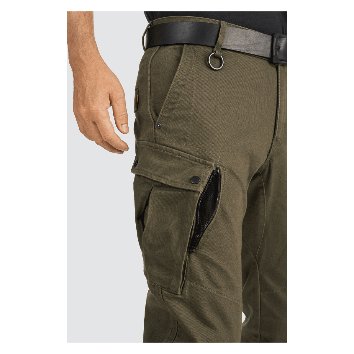 Pando Moto Mark AAA Cargo Pants in Olive | Veloce Club