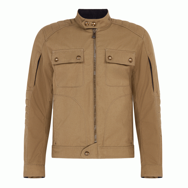 Belstaff Roberts Cotton Canvas Motorcycle Jacket - Olive | Veloce Club