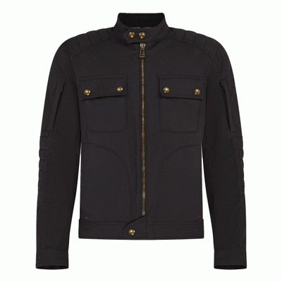 Belstaff Roberts Cotton Canvas Motorcycle Jacket - Black | Veloce Club