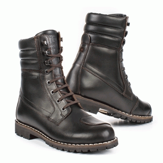 Stylmartin's Yu’Rok Waterproof Motorcycle boots in Brown | Veloce Club
