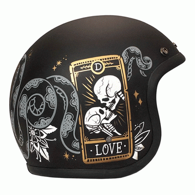 DMD Jet Retro Cards Open face Helmet | Veloce Club