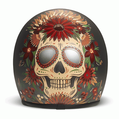 DMD Jet Retro Skull Open face Helmet | Veloce Club
