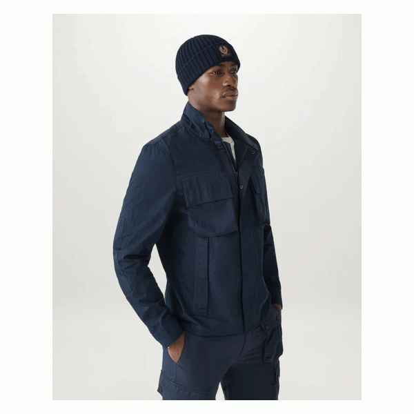 Belstaff Watch Beanie in Navy | Veloce Club