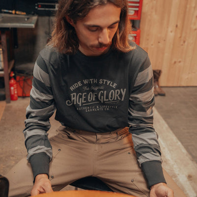 Age of Glory Original Long Sleeve T-shirt Washed Black