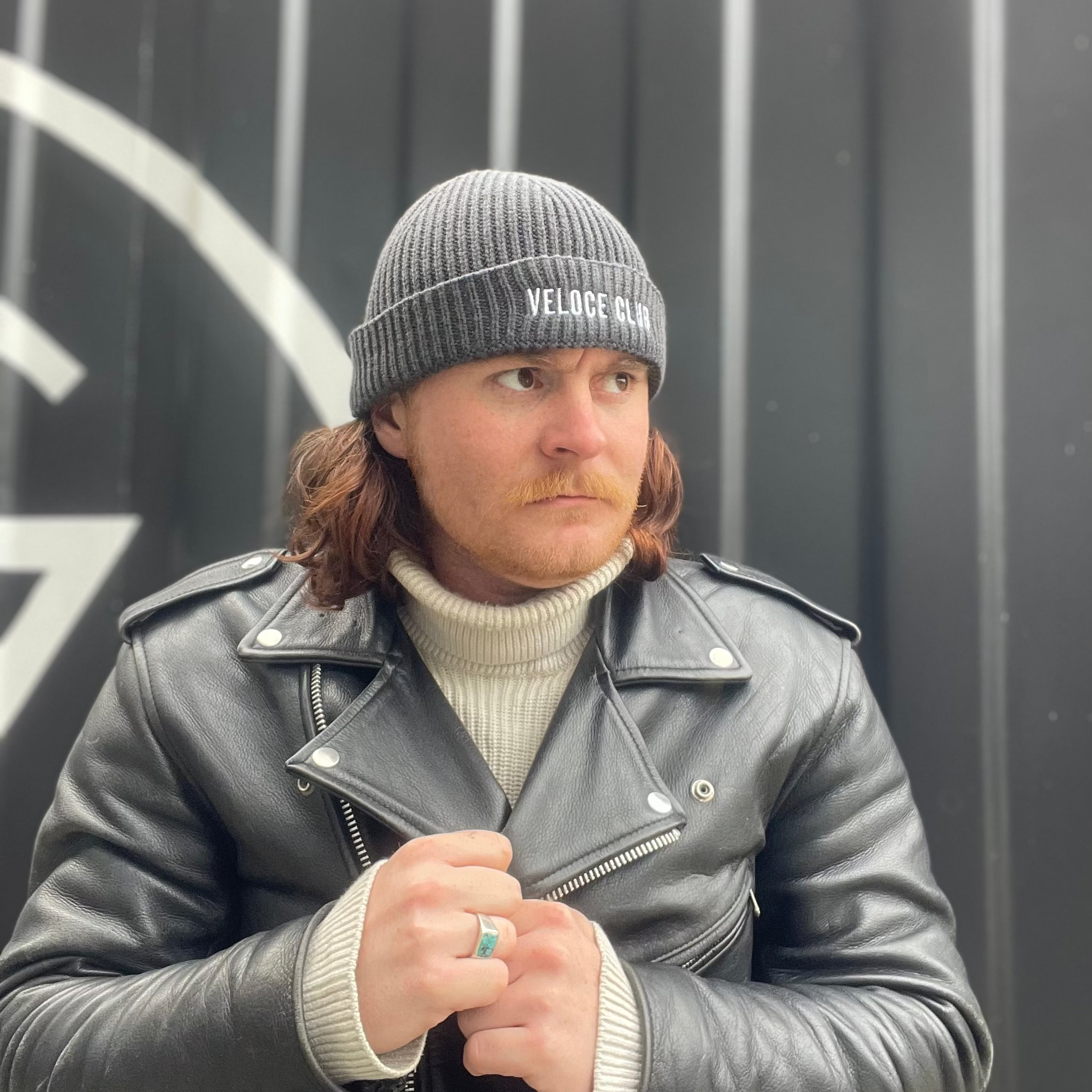 Veloce Club VC01 Fisherman Beanie Cap in GT Grey