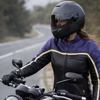 MotoGirl Hayley Purple Leather Jacket | Veloce Club