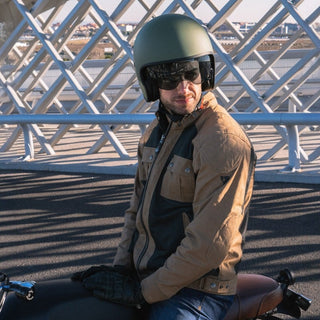 By City The City Open Face Motorcycle Helmet in Matt Green