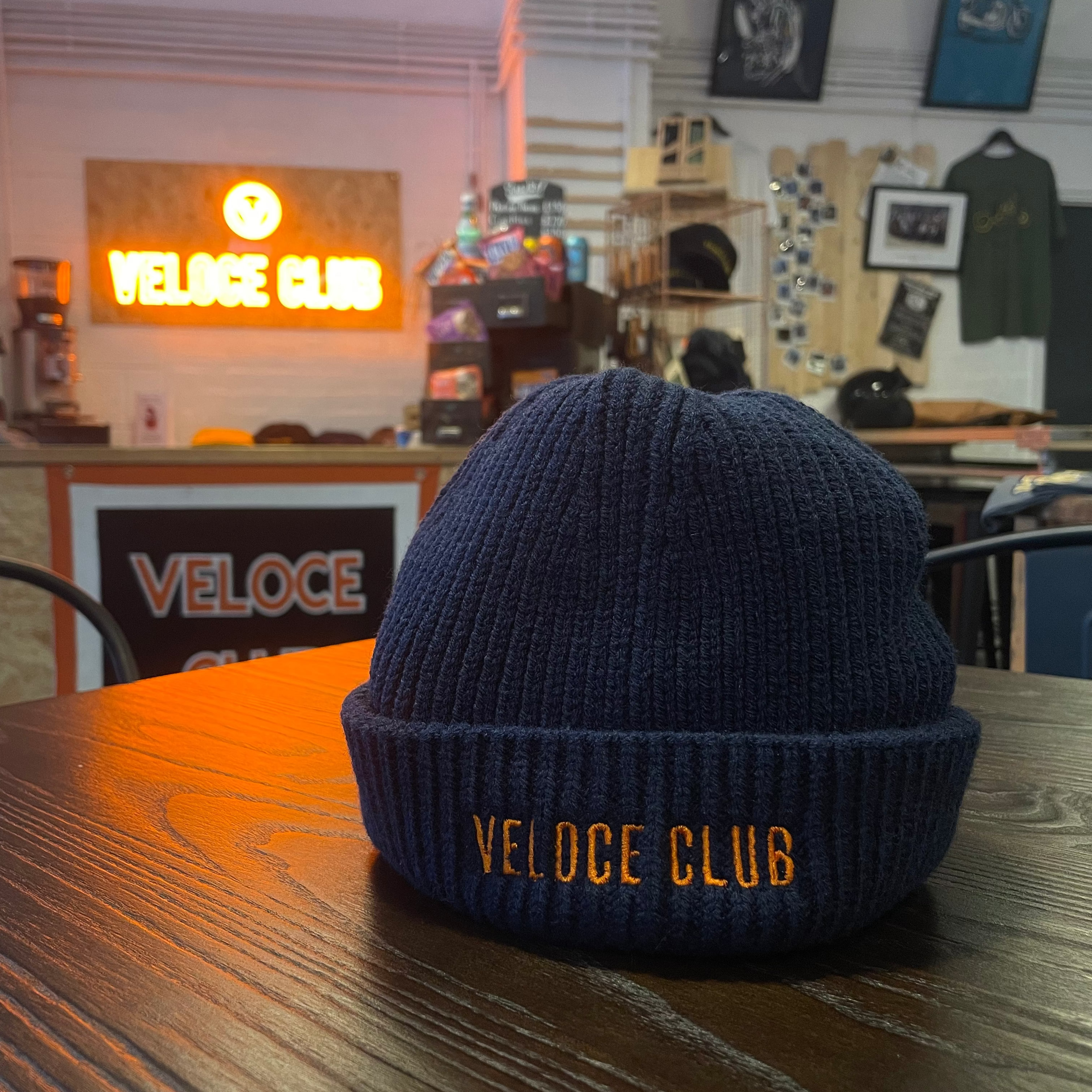 Veloce Club VC01 Fisherman Beanie Cap in Ultramarine Blue