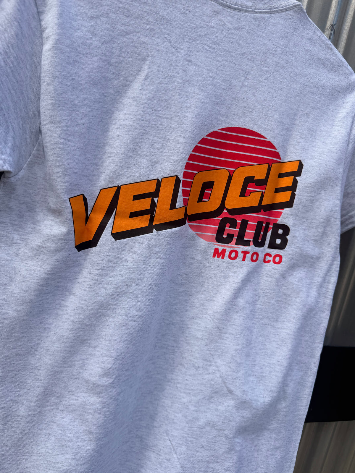 Veloce Club Electric Sunrise T-shirt in Light Grey