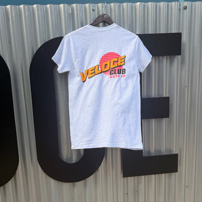 Veloce Club Electric Sunrise T-shirt in Light Grey