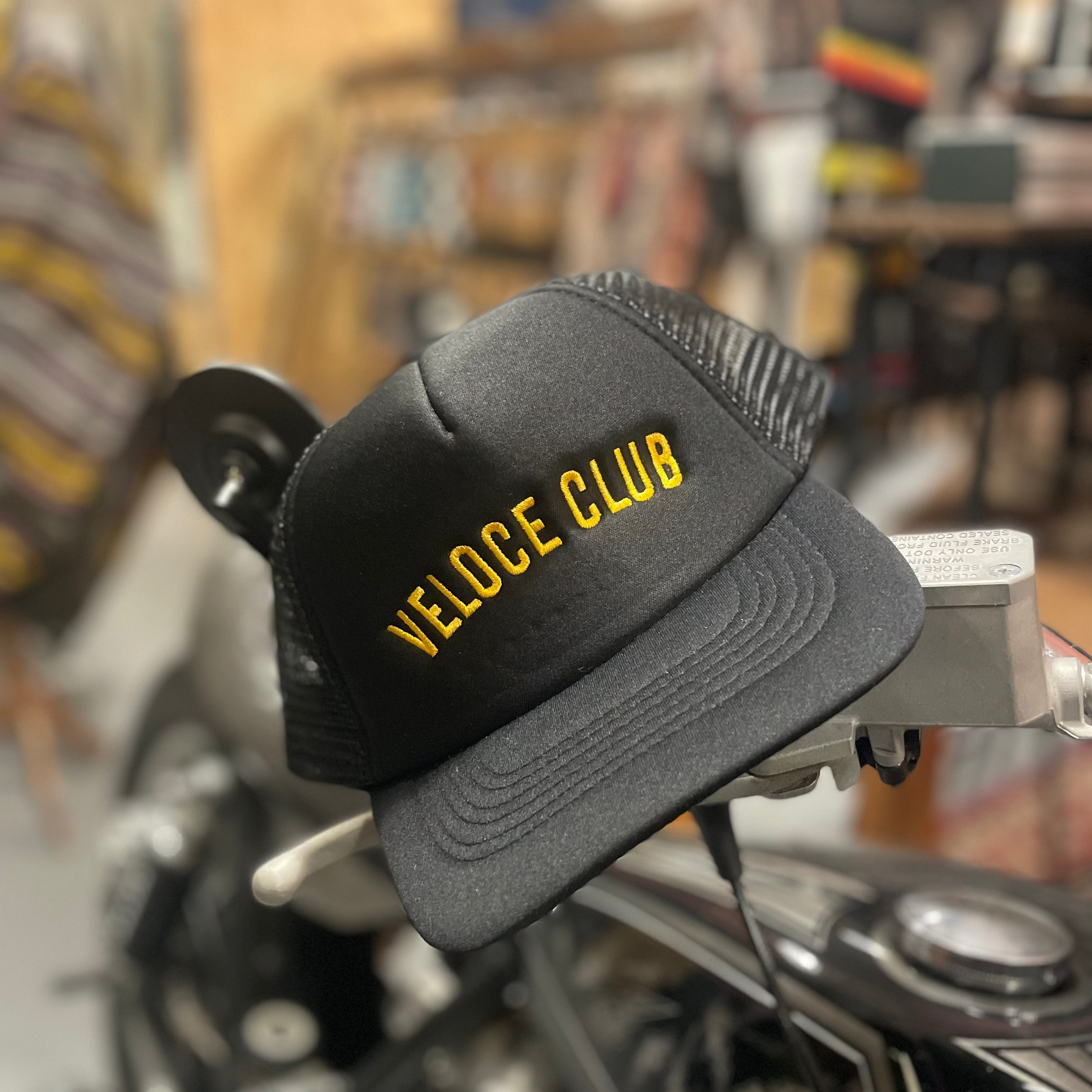 Veloce Club VC02 Trucker Cap in Bullet Black