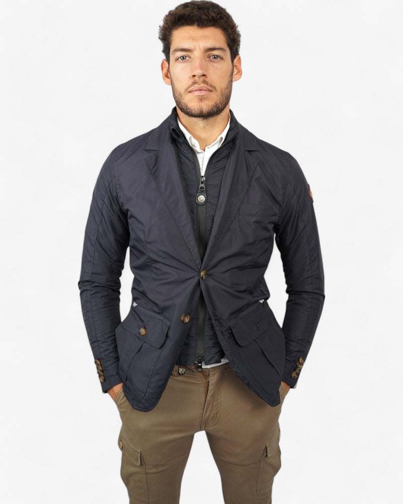 By City Haute Couture Motorcycle Jacket in Blue
