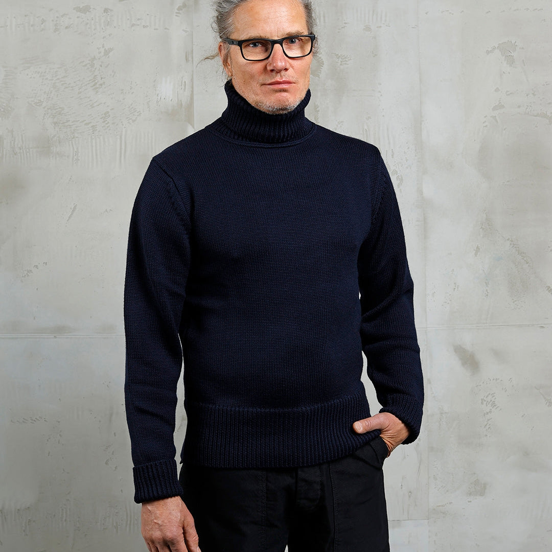 Pike Brothers 1923 Turtle Neck Dark Navy | Veloce Club