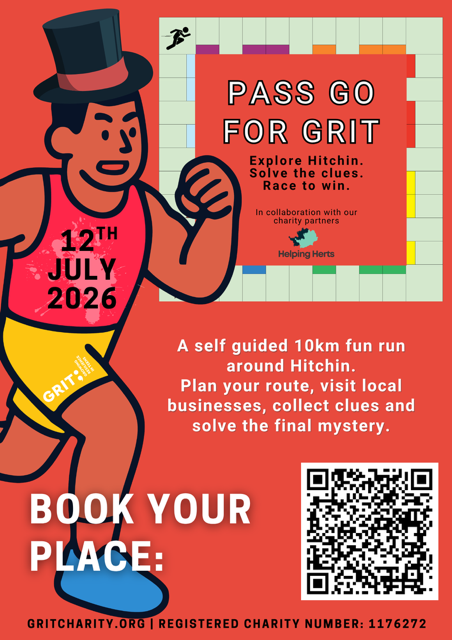 Pass Go For GRIT Hitchin | Fun Run Supporting Youth Mental Health