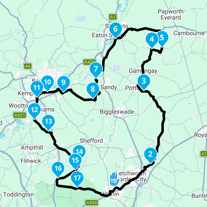 Veloce Club Bedford Circuit 73mile GPX Route