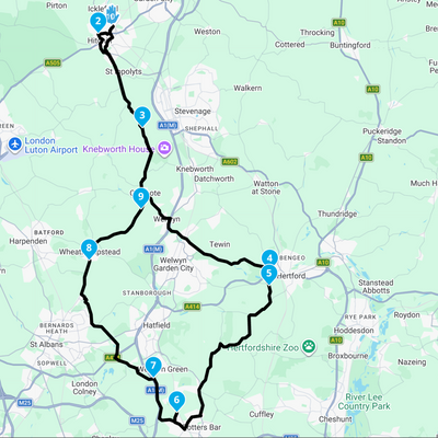 Veloce Club to Alchemy Parts 52mile GPX Route