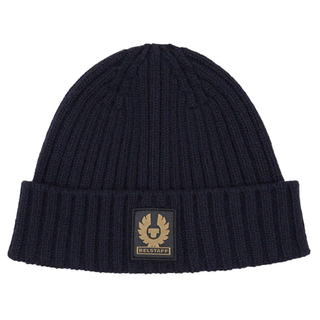 Belstaff Watch Beanie in Navy available from Veloce Club