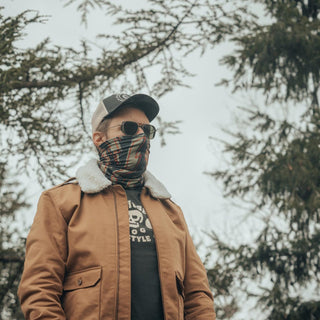 Age of Glory Bolts Winter Neck Tube in Dark Green - available at Veloce Club