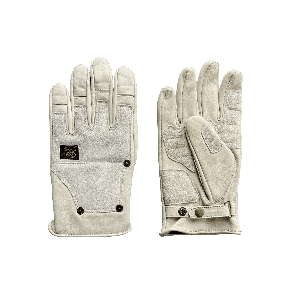 Age of Glory Crafter Motorcycle Gloves Aged White | CE Leather Gloves available at Veloce Club