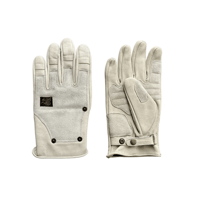 Age of Glory Crafter Motorcycle Gloves Aged White | CE Leather Gloves available at Veloce Club