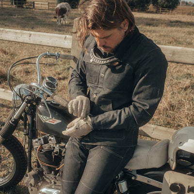 Age of Glory Craftsman Motorcycle Jacket Denim | Veloce Club