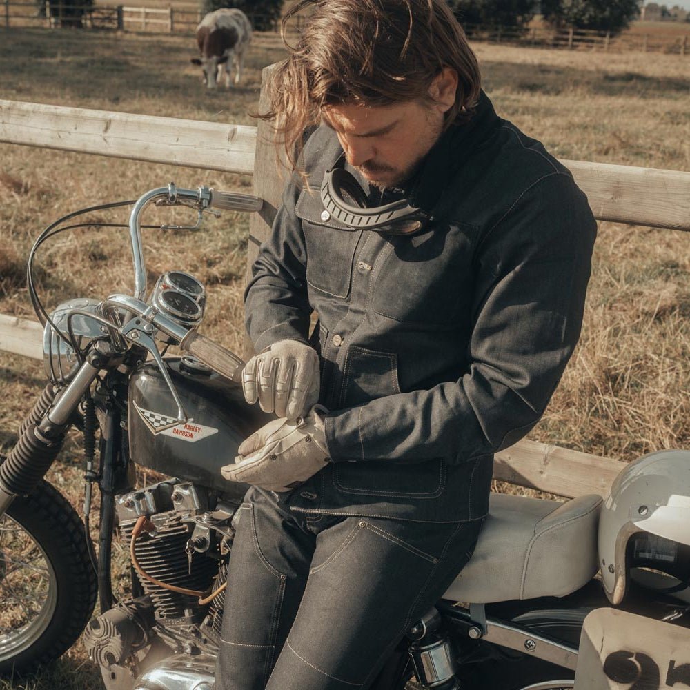 Age of Glory Craftsman Motorcycle Jacket Denim | Veloce Club