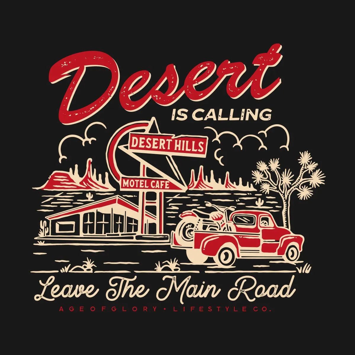 Age of Glory Desert Hills T-shirt in Black