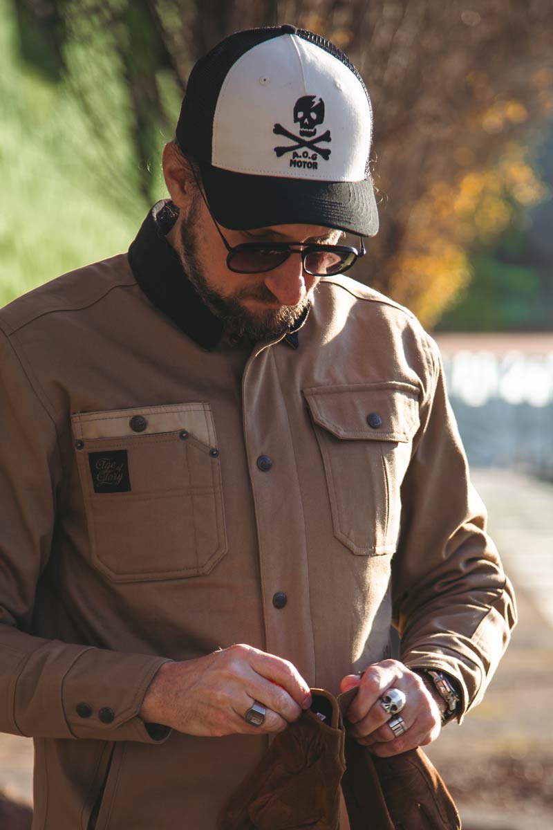Age of Glory Marauder Trucker Cap in Off-White and Black