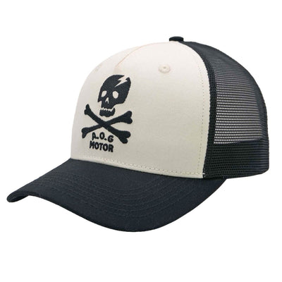 Age of Glory Marauder Trucker Cap in Off-White and Black