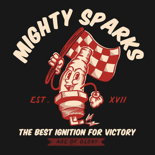 Age of Glory Mighty Sparks T-shirt in Black - available at Veloce Club