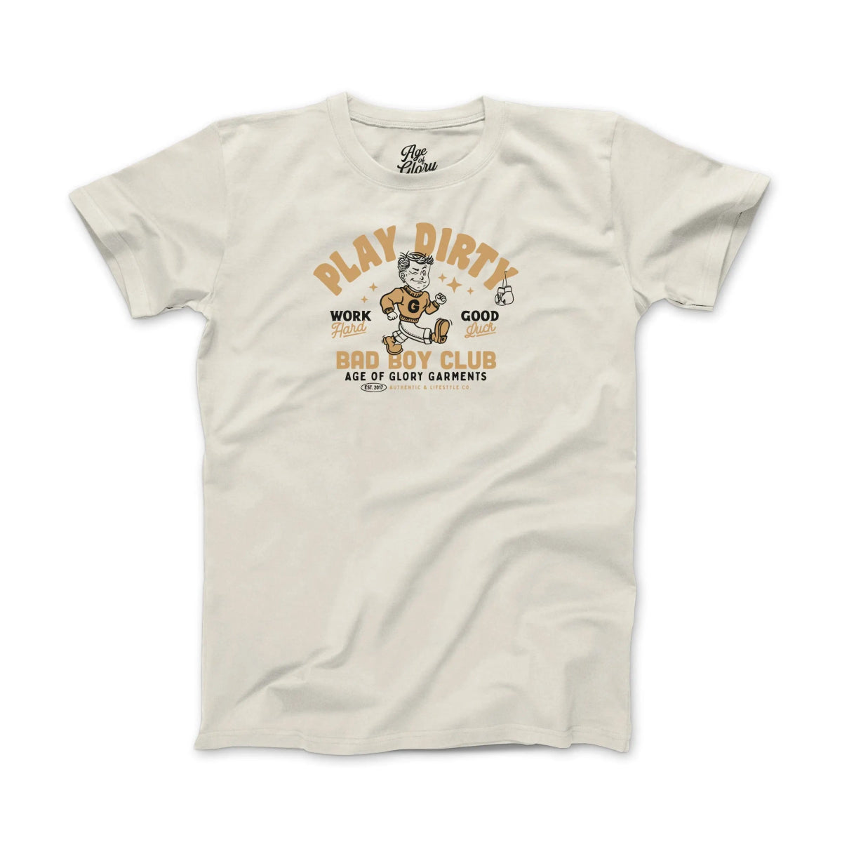 Age of Glory Play Dirty T-shirt in Ecru