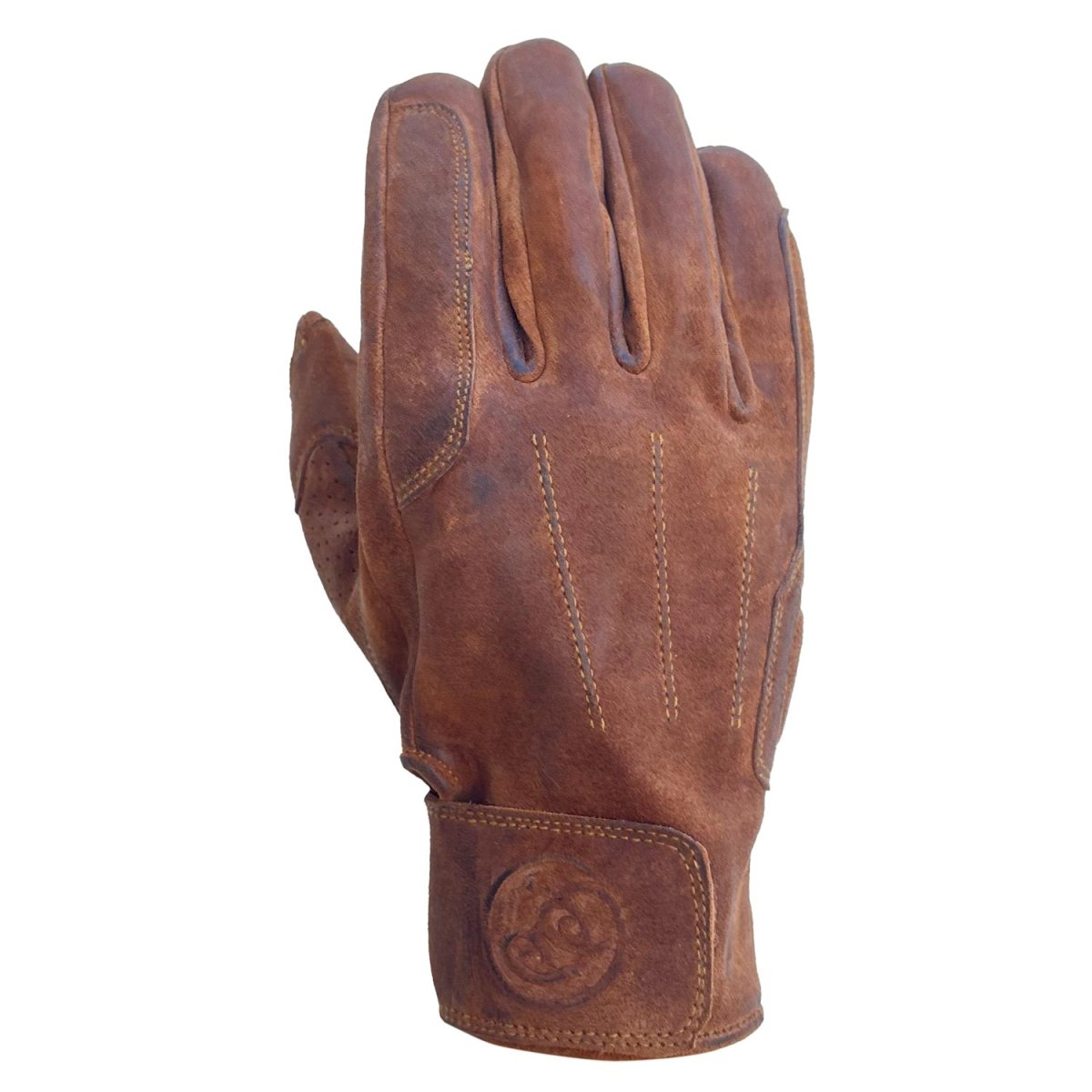 Age of Glory Rover Leather CE Waxed Gloves in Caramel Suede