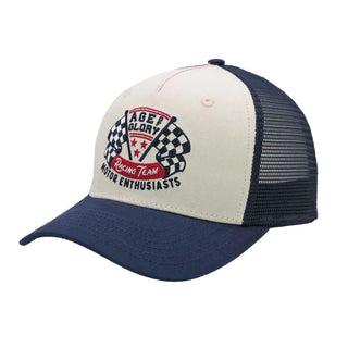 Age of Glory Team Trucker Cap in Blue and off - white - available at Veloce Club