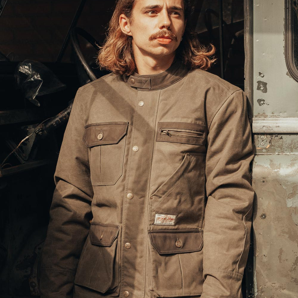 Age of Glory Escape Waxed Cotton Jacket Green