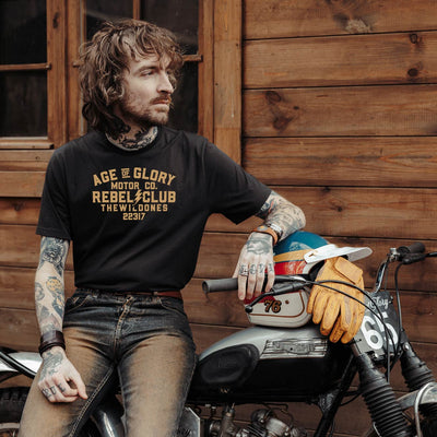 Age of Glory Wild Ones T-Shirt Washed Black | Veloce Club