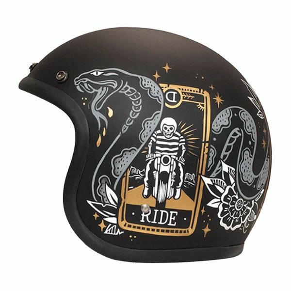 DMD Jet Retro Cards Open face Helmet | Veloce Club