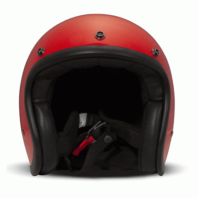 DMD Jet Retro Red Open face Helmet | Veloce Club