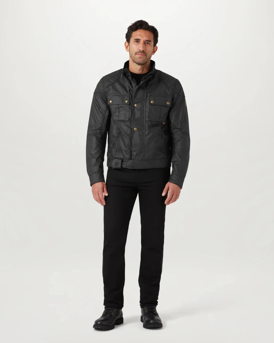 Belstaff Brooklands Waxed Cotton Jacket - Black | Veloce Club