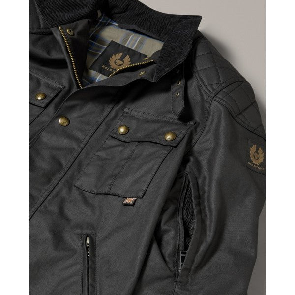 Belstaff Brooklands Waxed Cotton Jacket - Black | Veloce Club