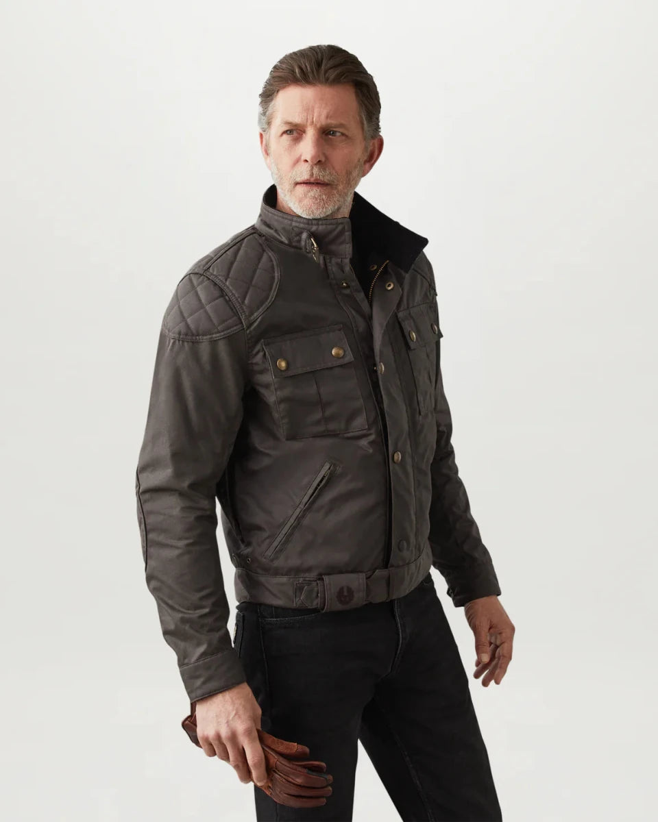 Belstaff Brooklands Waxed Cotton Jacket - Mahogany | Veloce Club